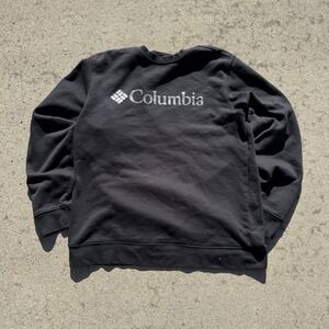Columbia Black Fleece Logo Crewneck Sweatshirt Men's Large Pullover